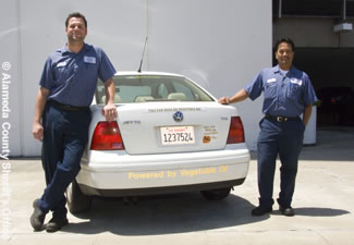 Photo of County car powered by used vegetable oil.